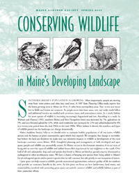 Conserving Wildlife in Maine’s Developing Landscape (PDF)